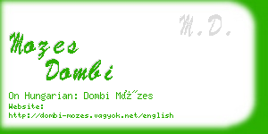 mozes dombi business card